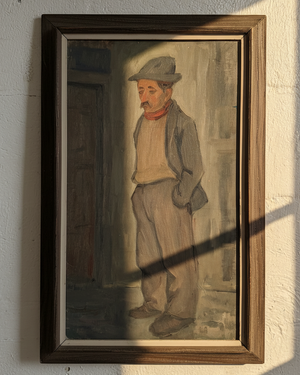 Charming Man Portrait Framed Original Painting
