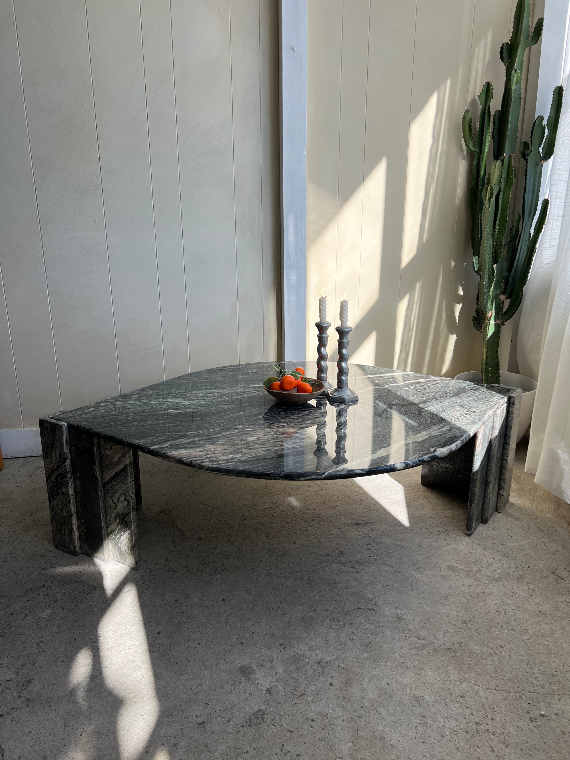 Sculptural Marble cocktail table