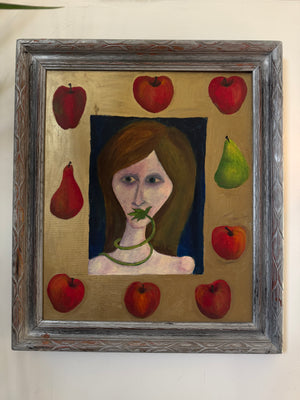 Folk Art Original Oil Painting