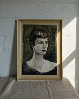 Woman Portrait Framed Original Painting