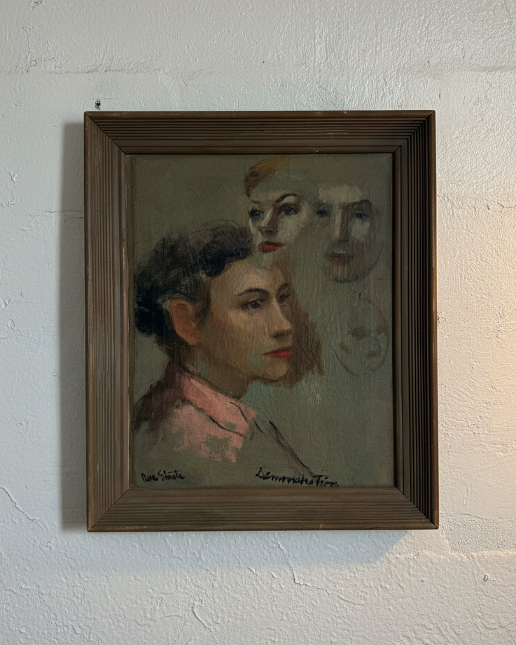 Woman Face Study Portrait Original Painting