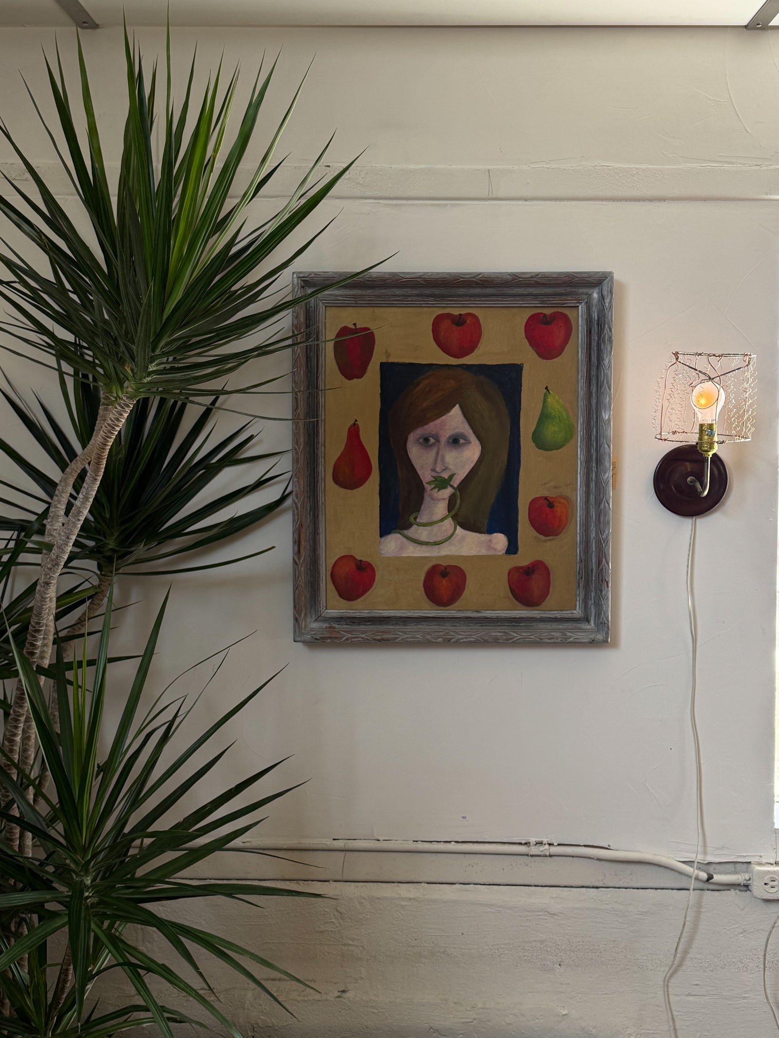 Folk Art Original Oil Painting