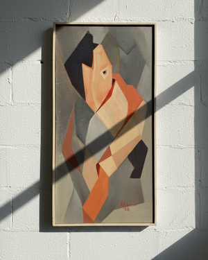 Cubist Abstract Framed Original Painting