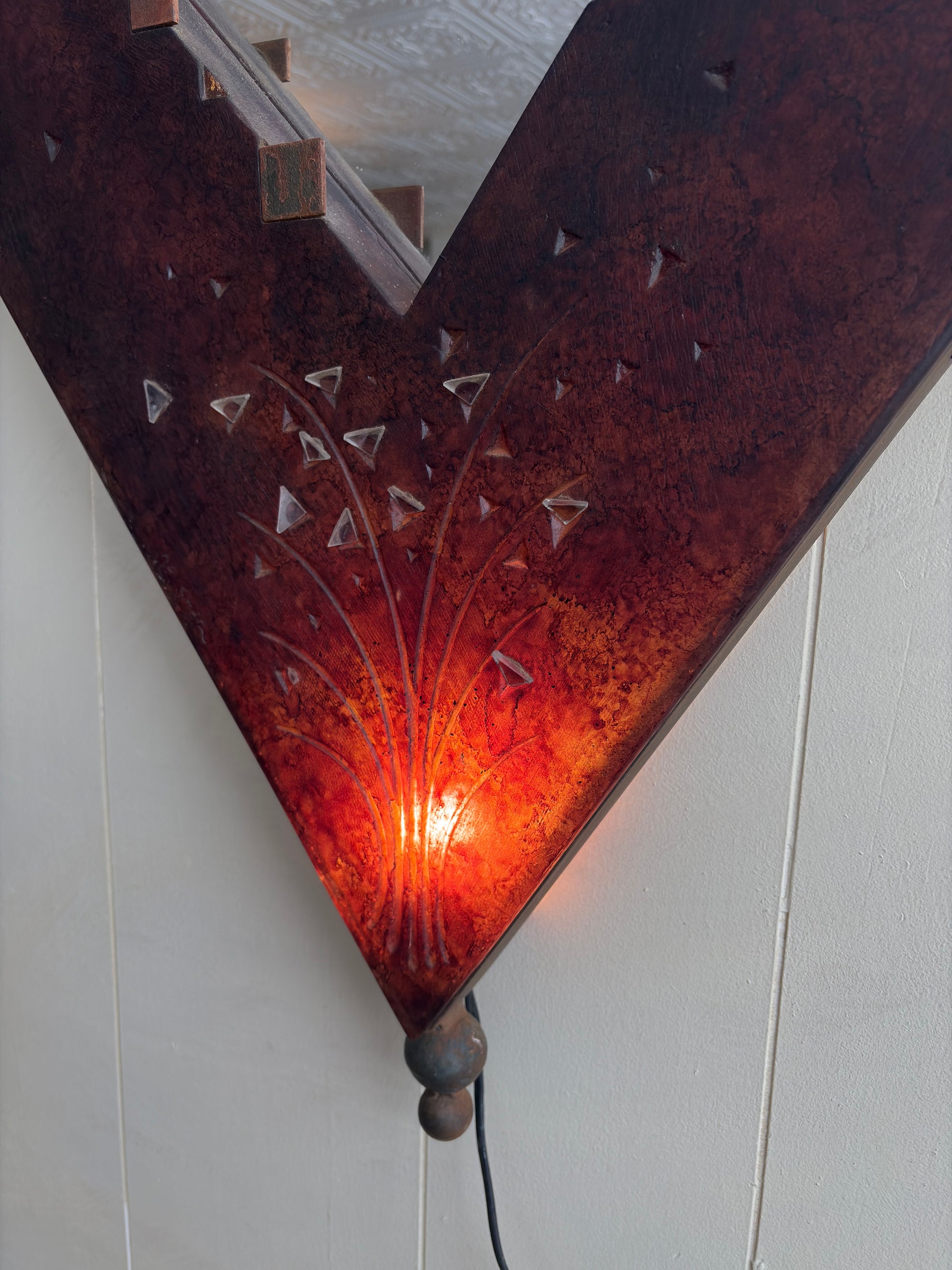 Sculptural Iron Frame Mirror