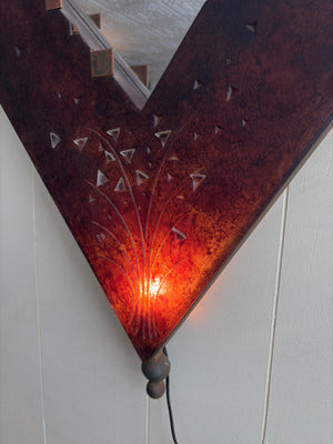 Sculptural Iron Frame Mirror