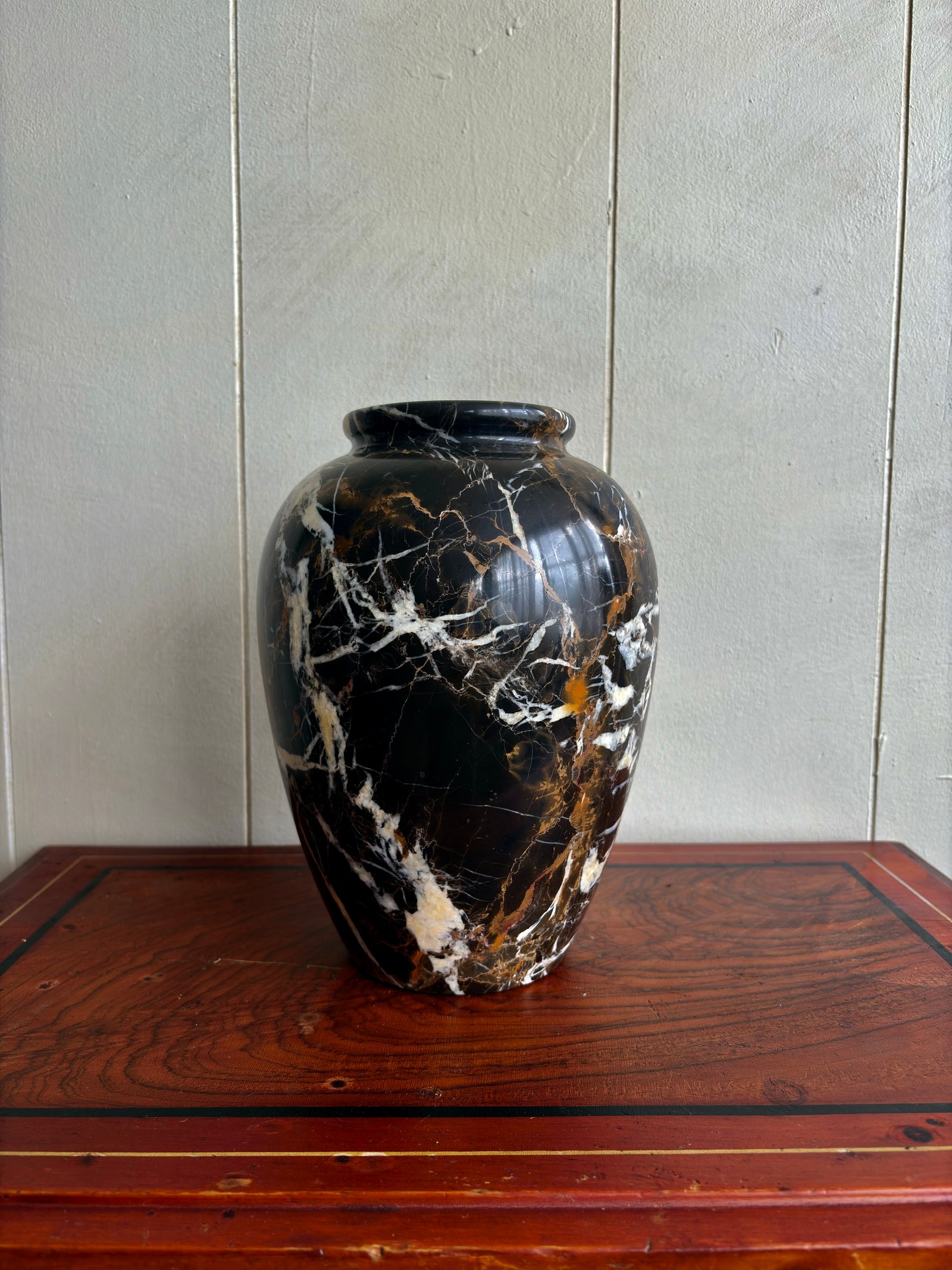 Vintage Black Marble Vase