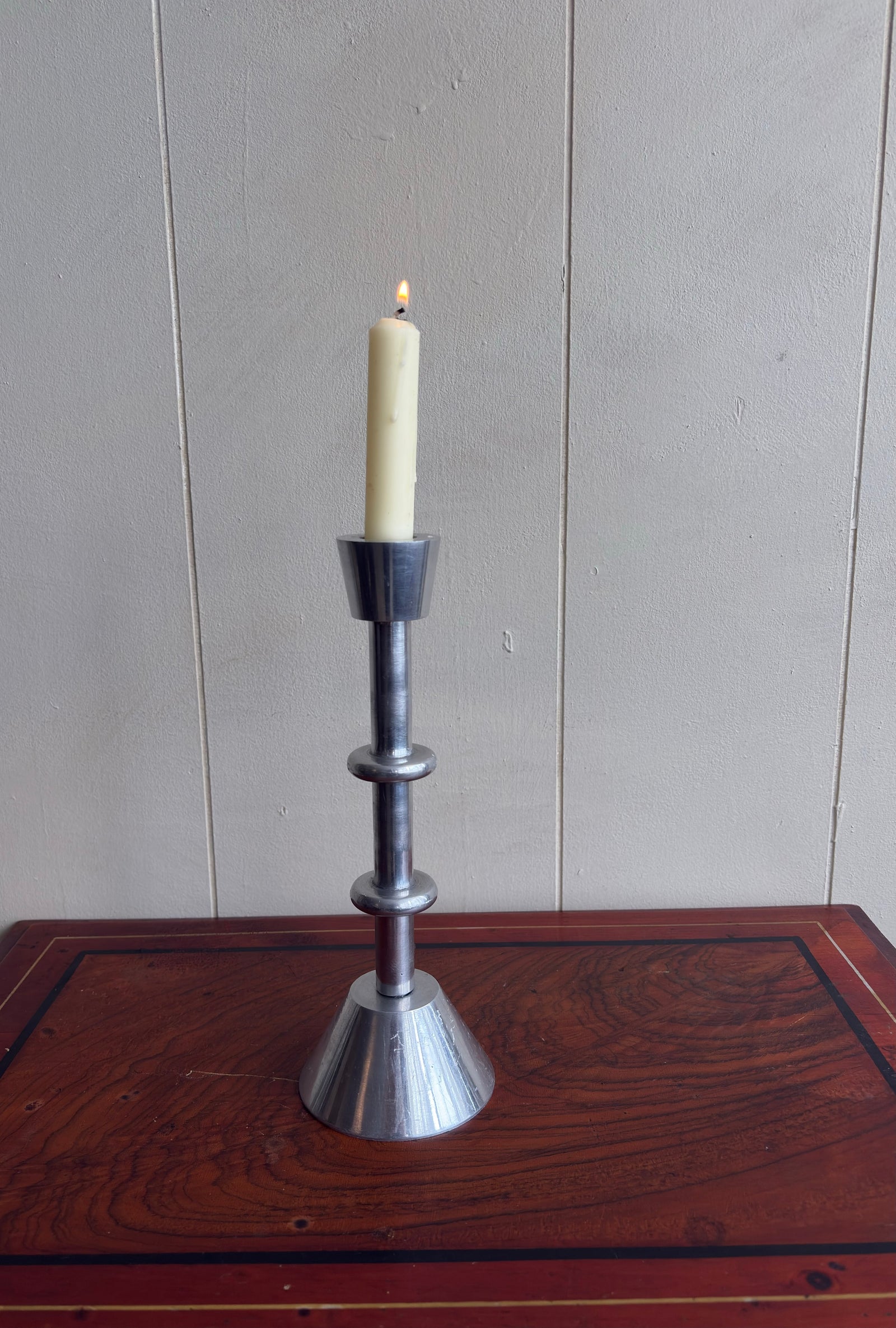 Vintage Chrome Candle Holder