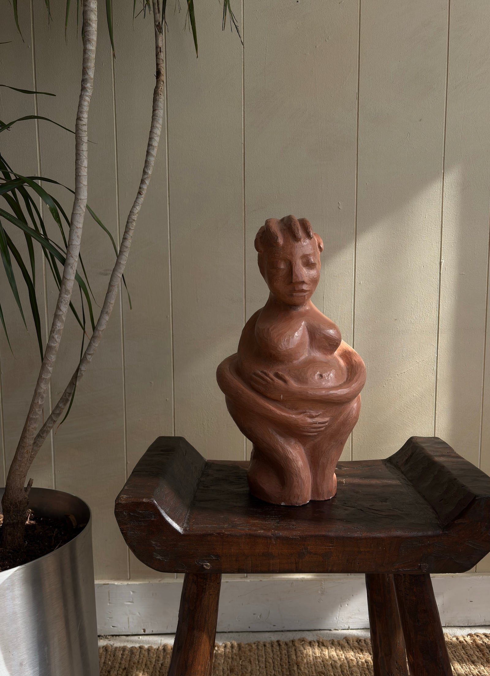 Vintage Ceramic Fertility Statue