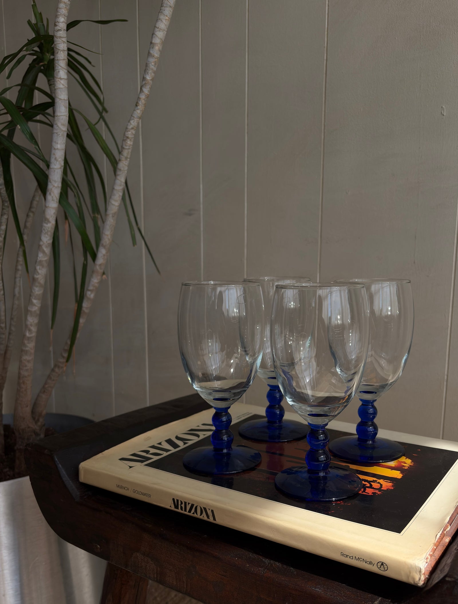 Cobalt Blue Glasses, Set of 4