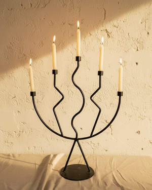 Wavy Sculptural Candelabra
