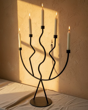 Wavy Sculptural Candelabra