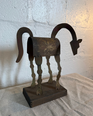 Folk Art Iron Horse Sculpture