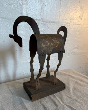 Folk Art Iron Horse Sculpture