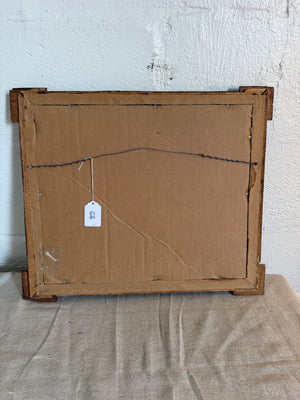 Antique Tramp Art Hand Carved Mirror