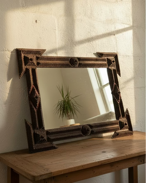 Antique Tramp Art Mirror